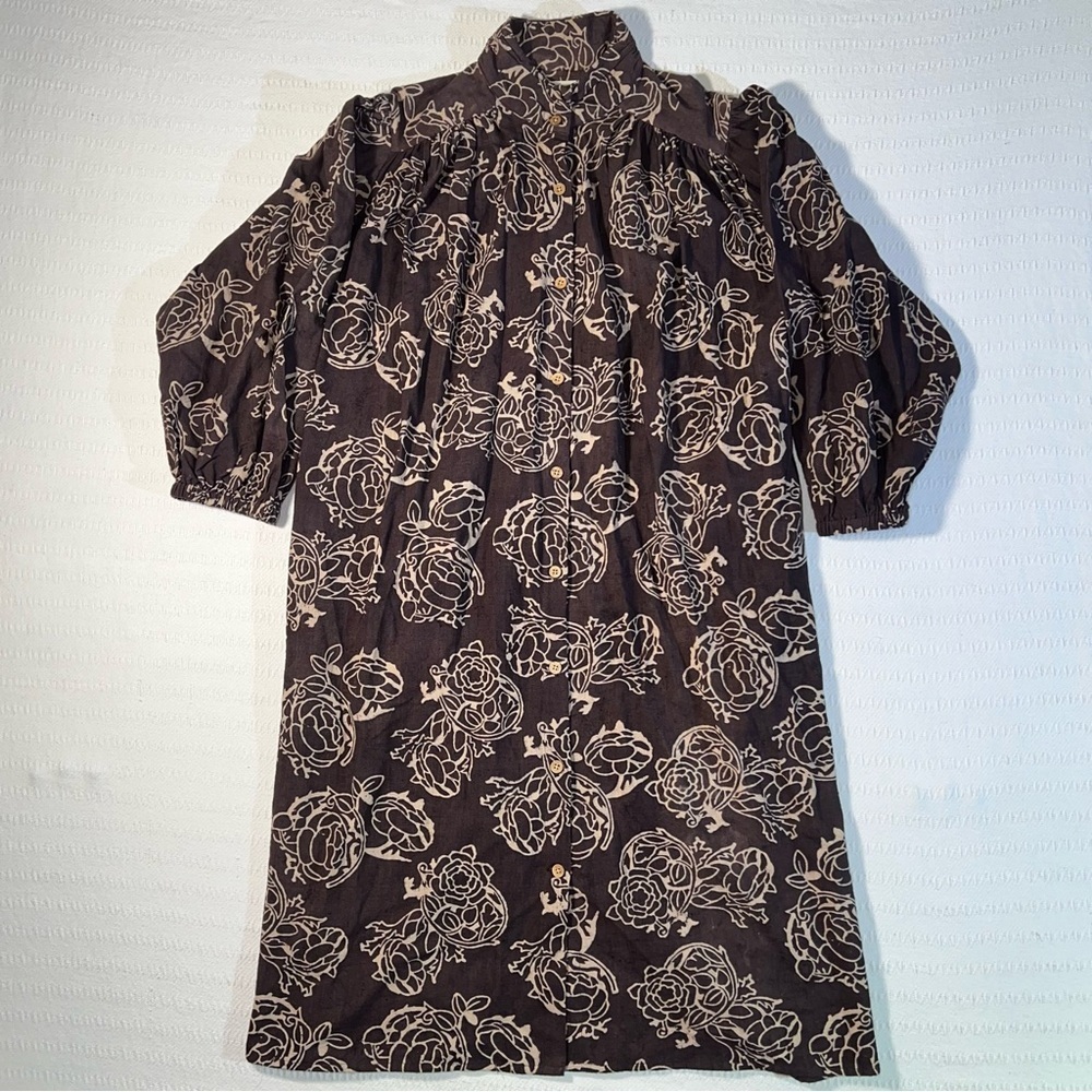 Umber & Ochre Womens Samira Tunic Dress Size Medium 100% Handwoven Cotton Boho - Picture 2 of 9